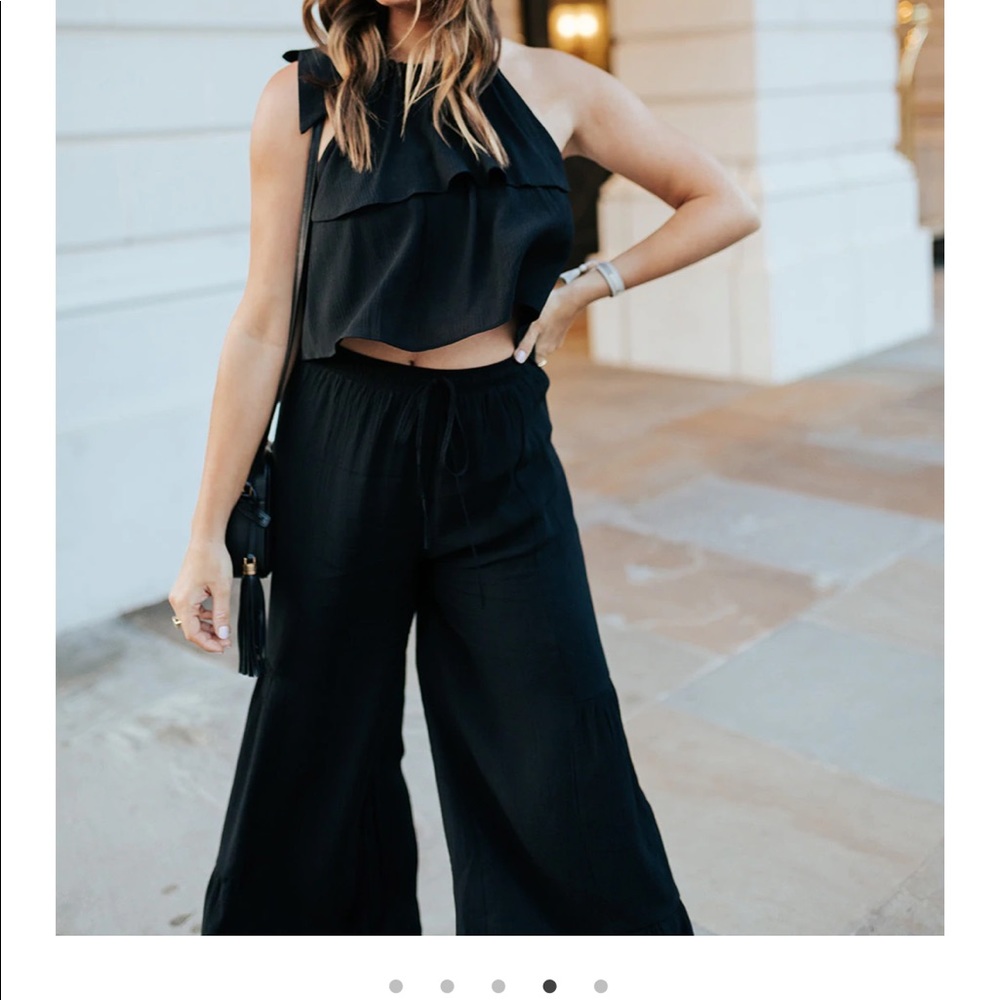 Brand new black halter crop top